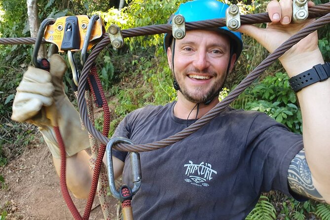 2 Hrs Zipline + ATV Riding 40 Minutes in Krabi - The 70-meter abseil moment: views first, nerves second