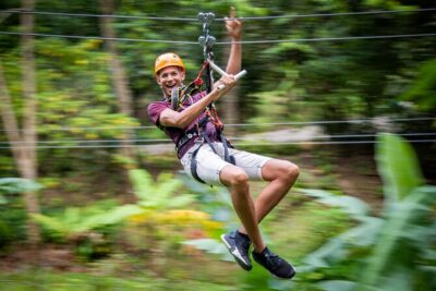 Adrena-Line Zipline, St. Lucia - The Adrena-Line course: 8 zip lines, 16 platforms, and the Tarzan swing