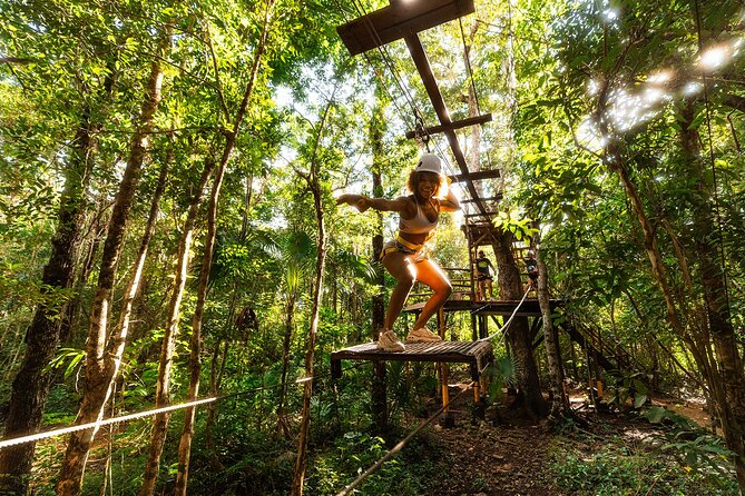 ATV, Zipline and Cenote at Extreme Adventuring with Tulum Pickup - Cenote Verde Lucero (Stop 2): 100% natural water with a platform