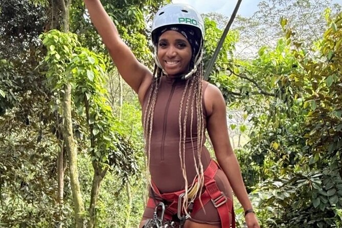 ATV Zipline Nature Walk Swing over Wishing River Kingston Jamaica - Swinging over the Wishing River: height, timing, and a great photo payoff
