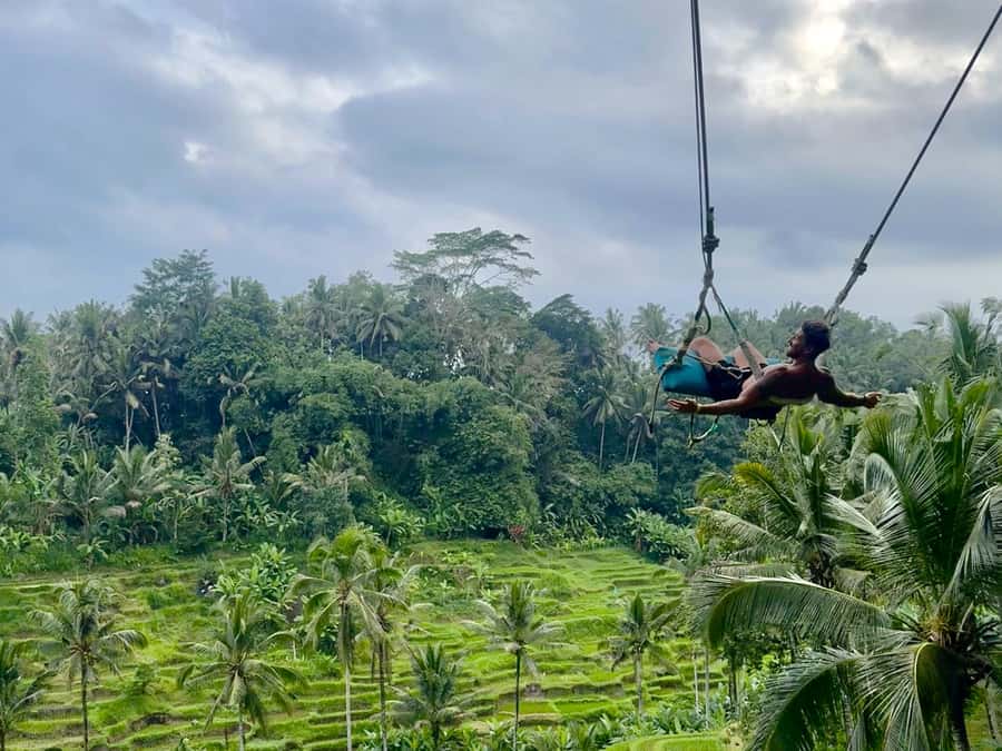Bali: Ubud Swing, Zipline, SkyBike in a Private Rice Terrace - Zipline over Bali’s rice terraces: the two-line glide with a wide view