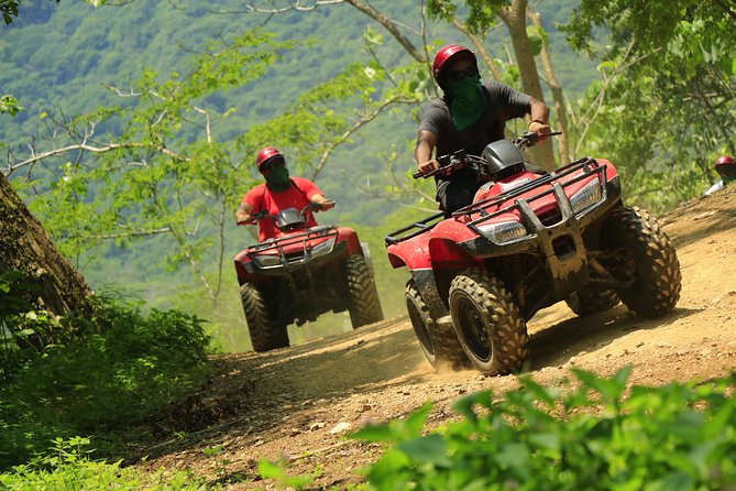 Combo ATV + Zipline R.R - Zipline over the river: harness up, then handle the short hike
