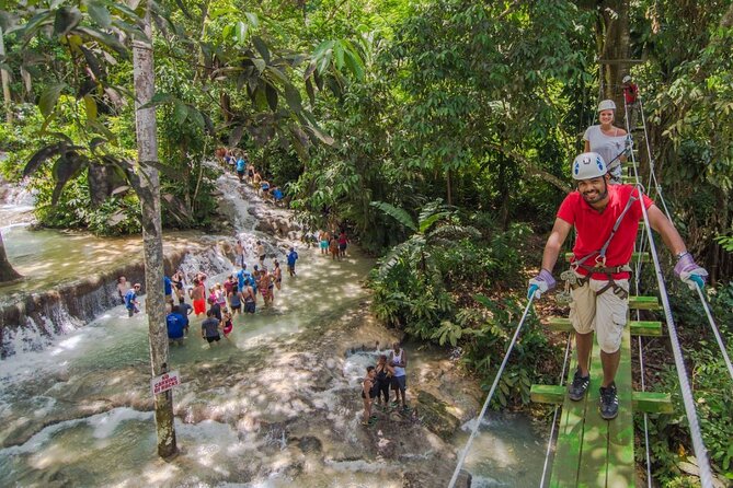 Dunns River Falls, Zipline, Bamboo Rafting, Horseback Ride Tour - Key highlights at a glance