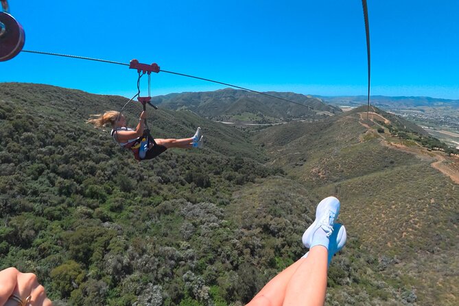 Epic Zipline Tour near Santa Barbara - The Top Launch Moment: Zip 1 and the Santa Ynez Valley Views
