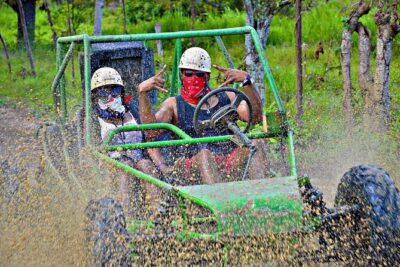 Full Pack Buggies + Horses + Zip Line + Food in Punta Cana - Zip Line Course: 8 Carbon Lines and a Suspension Bridge