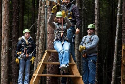 Grizzly Falls Ziplining Expedition - Flying above glacial waterfalls: the 750-foot highlight