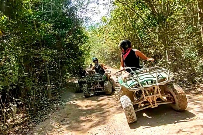Half-day Adventure: Cenote + Ziplining + ATV Tour - ATV through the jungle: what the 50-minute ride is really like