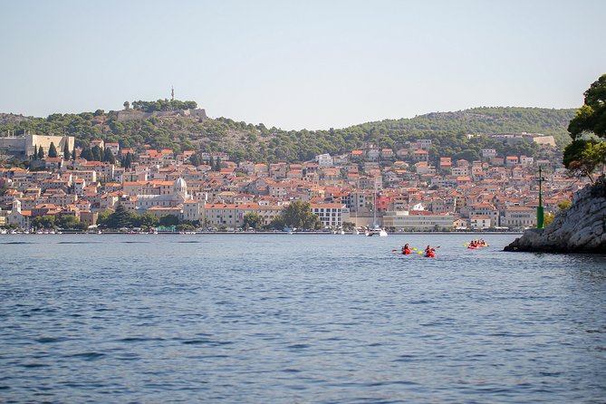 Kayaking & Zipline Šibenik - Čikola Canyon - Kayaking the St. Anthony Channel: the Šibenik waterline view