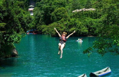 Phong Nha/Dong Hoi: Zipline Dark Cave & Phong Nha Cave Trip - Dark Cave: zipline views, headlamps, and the fun kind of chaos
