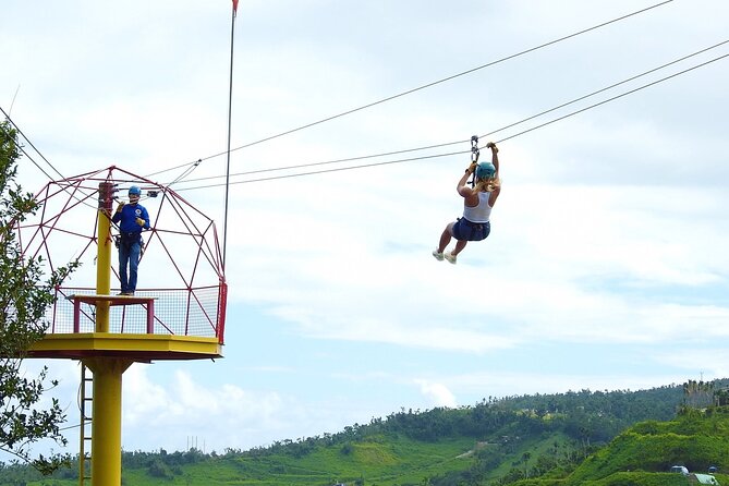 Rainforest Zipline in Foothills of the National Rainforest - Views over El Yunque: how to enjoy the ride instead of bracing through it