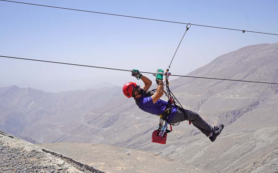Ras al-Khaimah: Jais Sky Tour Zipline Adventure - Price and value: $88 for 6 ziplines, shuttle, and safety gear