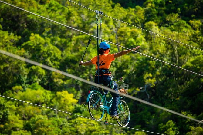 Sky High Zipline and Wang Sai Waterfall Views on Koh Phangan - Ziplining 120–150 meters with Wang Sai Waterfall views