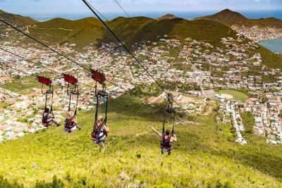 St Maarten Full Combo: Flying Dutchman, Zip Line & Schooner Ride - Sentry Hill Zip Line: a satisfying ridge-top warm-up