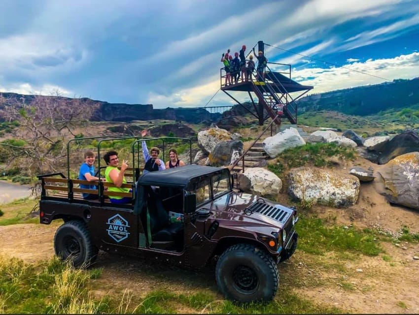 Twin Falls: Zip Line Tour - Views you’ll actually notice: river, bridge, and canyon floor