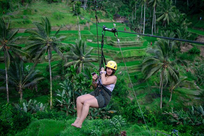 Ubud Half Day Zipline and Jungle Swing - Ulu Petanu Waterfall: swimming time plus real stair math