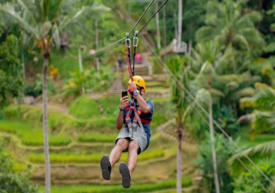 Ubud: Horse Riding, Zip-Line Tour & Waterfall Tour - Waterfall Trek and Swim: Cool Mountain Water and Real-World Timing