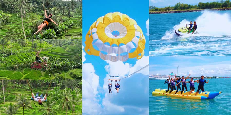 Ubud Zipline & Watersport (Jetski, Parasailing, BananaBoat) - Key highlights at a glance