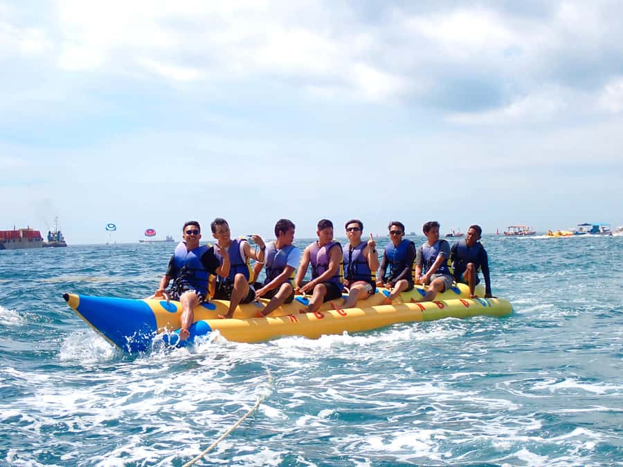 Ubud Zipline & Watersport (Jetski, Parasailing, BananaBoat) - Jet ski on Bali’s warm sea: instructor time and coastal perspective