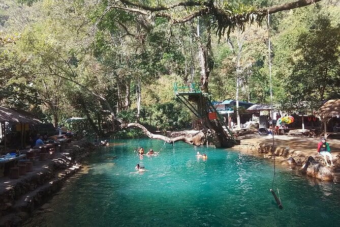 Vang Vieng Tour A Blue lagoon 3 with Caves and Zipline - Nam Song River kayaking: scenery that changes as you paddle