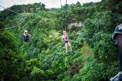Vanuatu Jungle Zipline - Self Drive Option - Six ziplines through the canopy: how the course plays with your nerves