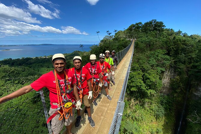 Vanuatu Jungle Zipline, Swing and Skybridge Combo with Transfer - Stop 2: Crossing the Skybridge for Reef Views Far Below