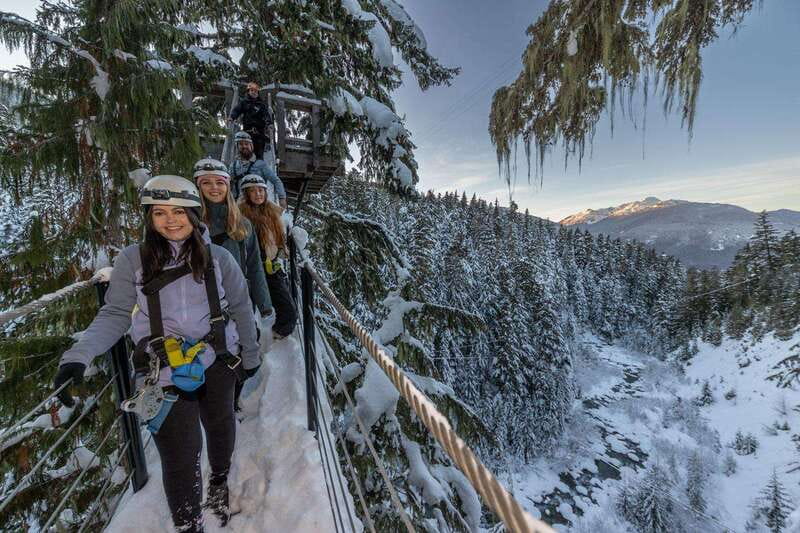Whistler: 2-Hour Evening Zip Line Adventure - The course: 4 zip lines, 4 treetop bridges, and wintery mountain air