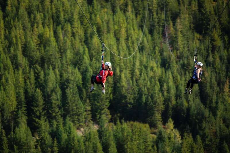 Whistler: The Longest Zipline in North America - Fitzsimmons Valley Views and the Mid-Mountain Landing