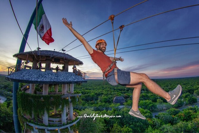 Xplor zip line park with transportation - Swim in Rio de Stalactitas: gear included, and you’ll want a towel