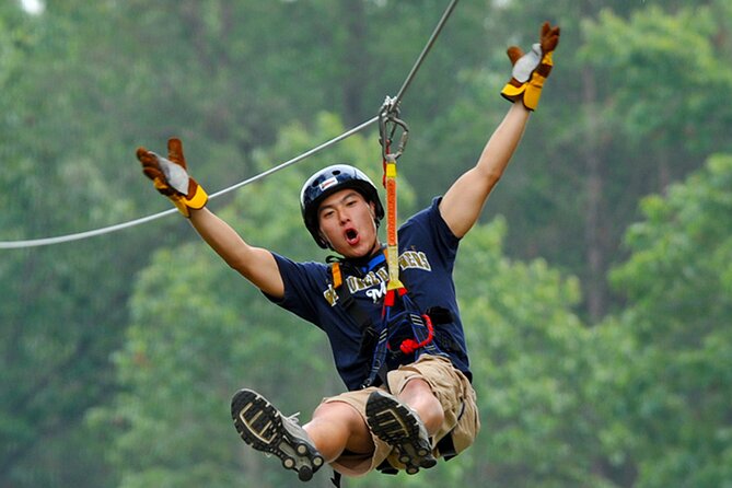 Zip Line Park in Punta Cana With Pick Up - Safety setup: dual lines, lifeline, and anti-drop redundancy