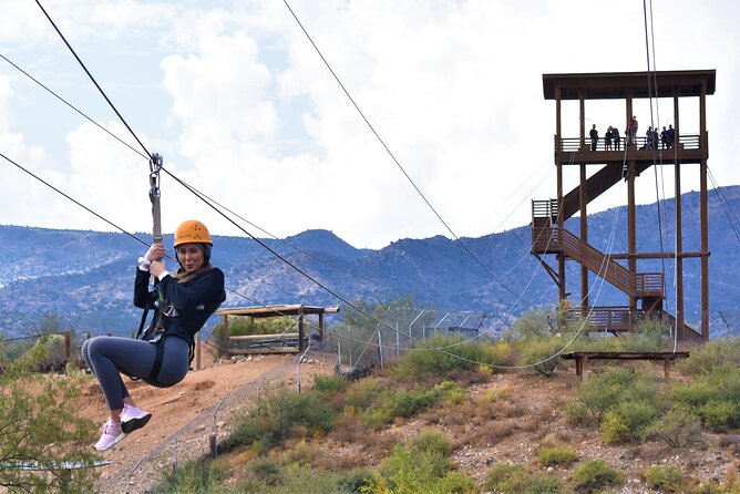 Zip Line Tour at Out of Africa Wildlife Park in Sedona,Camp Verde - Ziplining at Out of Africa: The big twist in Camp Verde