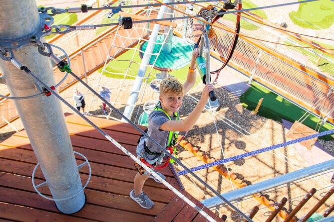 Zipline and Adventure Tower at Ryze Adventure in Missouri - A 4-Story Tower Built Like a Real Obstacle Course