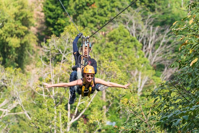 Zipline & ATV Adventure with Big Buddha Visit - Jungle zipline with ocean views: heights, nerves, and good guidance