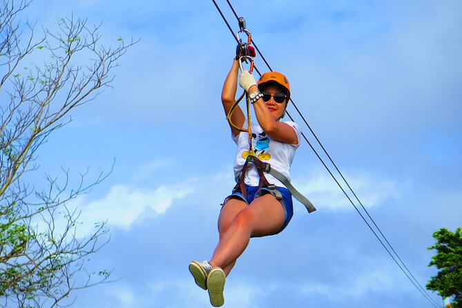 Zipline + Beach Package - Snorkeling for one hour: included gear and coral habitat