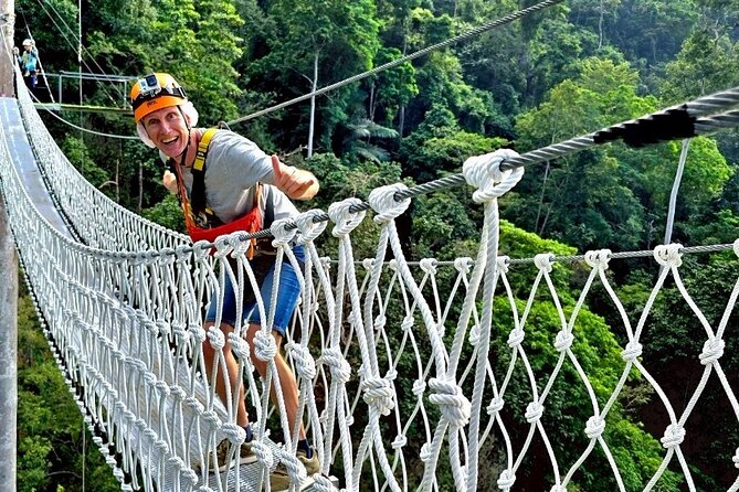 Zipline by Hawk Adventure The Biggest & Longest in Koh Samui - Views from above: rainforest, sea hints, and waterfall moments