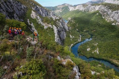 Zipline Croatia: Cetina Canyon Zipline Adventure from Omis - What you do before you fly: harnesses, practice cables, and real instruction