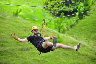 Zipline,Dune Buggy,Horse Riding - Zip Lining with 16 Towers: 60 Feet Up and Carbon Fiber Cables