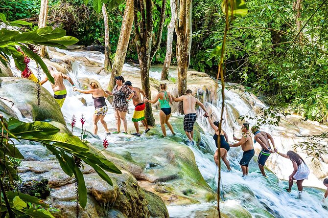 Zipline, Dunn’s River Falls, Bamboo Rafting & Horseback Ride Tour - Dunn’s River Falls + Zipline Over Water: The Main Event