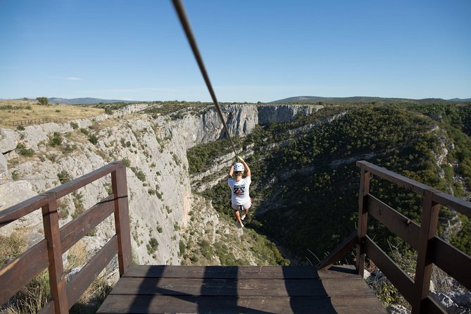 Zipline Šibenik - Where you start and how the session ends