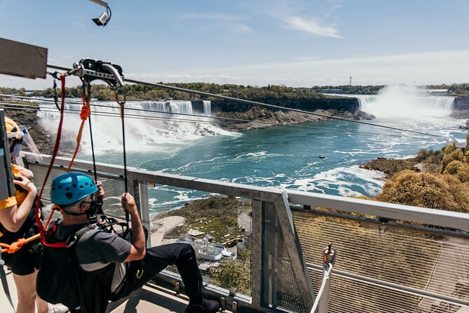 Zipline To The Falls in Niagara Falls, Canada - The stops that turn a ride into a memory: Falls Landing and Observation Deck