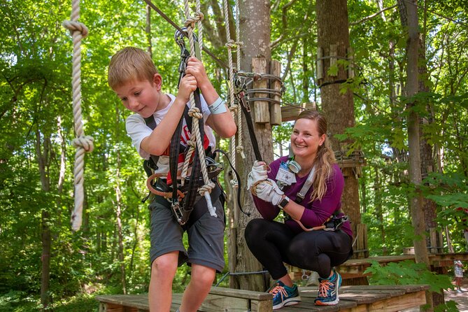 Ziplining and Climbing at The Adventure Park at Virginia Aquarium - Safety and the harness system: why it feels secure