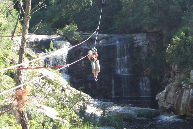 Ziplining Elgin - The suspension bridge and double waterfall moment