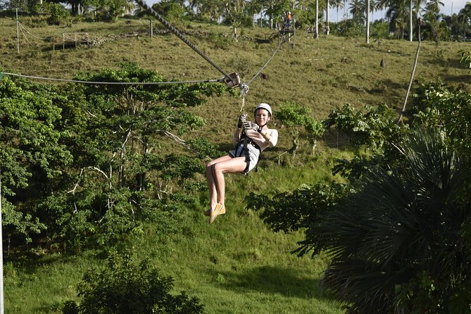 Ziplining from Punta Cana - Unique Carbon Fiber lines in Punta Cana - What’s Included: Water, Fruit, and Safety Gear