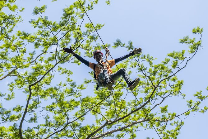 ZONE A PACKAGE Zipline Adventure - Getting there: Starbucks pickup, plus a stop near Wat Sai Thai